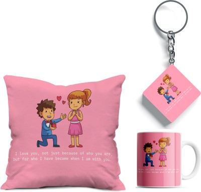 Posh present Cushion, Mug, Keychain, Greeting Card Gift Set