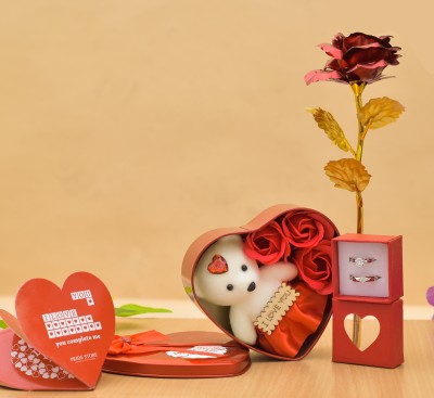 PRIDE STORE Jewellery, Artificial Flower, Soft Toy, Greeting Card Gift Set