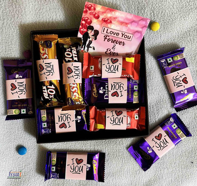 OddClick chocolate gift box combo valentine gift for boyfriend girlfriend husband wife Paper Gift Box(Multicolor)