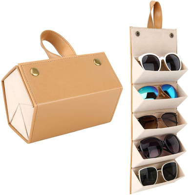 TOPHAVEN Sunglasses Organizer 5 Slots Compact Travel Glasses Case Sunglasses Organizer Vanity Box(Multicolor)