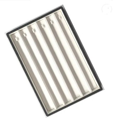 Ruby 1 Pcs White 12X8 Inch Chain Display Tray Jewellery Vanity Box(White, Black)