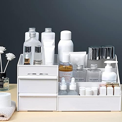 Kavid Multigrid Cosmetic Box s-4 Multigrid, space saving Vanity Box(White)