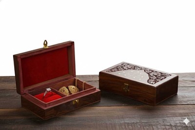 Nalamtrades Wooden Jewellery Box, Money Box, Cash Box, Good Luck Box, Gift Vanity Box(Brown)