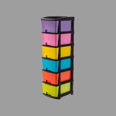 Nejadhari 6 – Multicolor Compartments Plastic Storage Drawer Multi-Functional Cabinet Storage Organizer with Drawers Vanity Box(Multicolor)