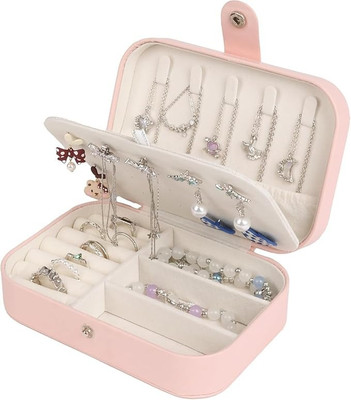 ABC Bulk Avenue Jewellery Organizer Box – Pink Edition organize jewellery items, rings, earrings, necklaces, and bracelets. Vanity Box(Pink)