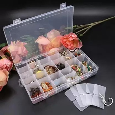 Authentic Enterprises 36 Grid Plastic Storage Box Organizer Pills Drugs Earrings Jewelry Box Store box Vanity Box(White)