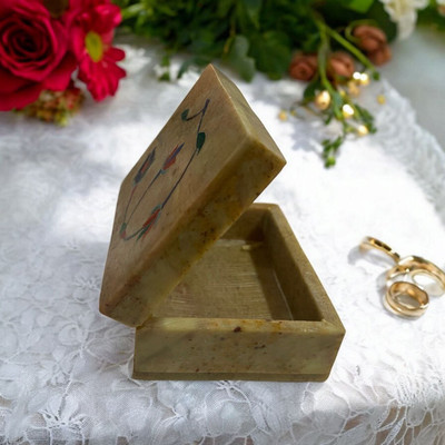 Pooja Creation pcs handmade inlay work tinny jwellery box and multi Vanity Box(Beige)