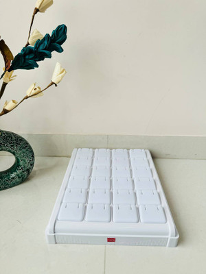 Triock Jewellery 24 Fitting Tray Tops Earring For Display Table-Top White Display, Counter Vanity Box(White)
