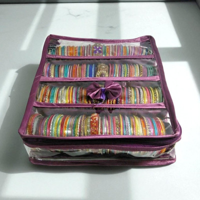 HK Hello Kiddies NewMultipurpose Bangle Box Jewellery Vanity Box(Purple)