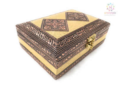 NAVRANG Jewellery vanity box organizer Storage Multi Purpose box Vanity, Jewellery Box Vanity Box(Copper, Golden)