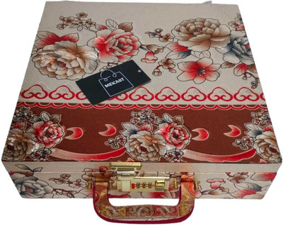 R J Enterprises BANGLE BOX 4 ROD with hand cut mirror design on top 4 rod bangle box for safe keeping of bangles Vanity Box(Multicolor)