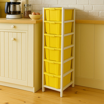 MAXTID 6 Compartments Plastic PP(Yellow)
