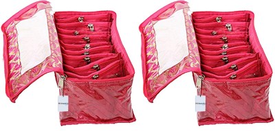 HOMESTIC Cotton Jewellery Kit, Pack of 2 (Pink) Jewellery Organizer Vanity Box(Pink)