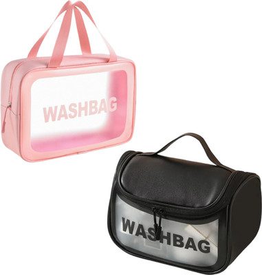 Nayra Cosmetic Pouch(Pink, Black)