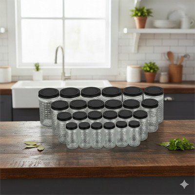 MAXTID FreshKeep 24 Pcs Container Set - Keep Food Fresh and Organized versatile storage solution Vanity Box(Black)
