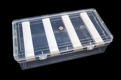 INAB Clear Plastic Rectangular Storage Box with Snap Lock Lid Chudi Organizer For Storage Vanity Box(Clear)