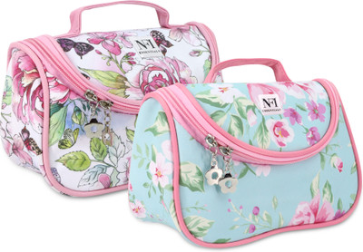 NFI essentials Y44 & Y43 Vanity Cosmetic Pouch,Makeup Organizer,Makeup Pouch. Vanity Box(Multicolor)