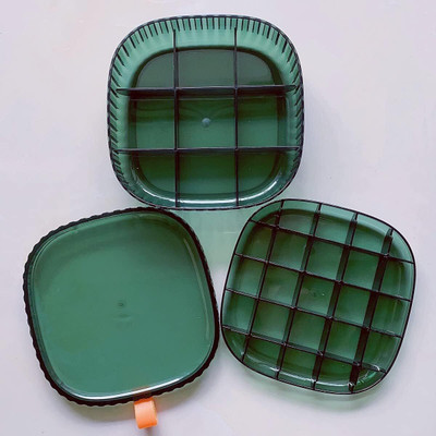 BUYGSM Accessory storage box Jewelry Storage Vanity Box(Green)