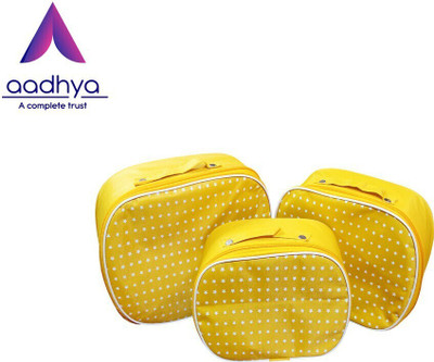 HK Hello Kiddies Multipurpose Set Of 3 Kit Vanity Storage Box Shaving Kit,Ideal for women Vanity Box(Yellow)