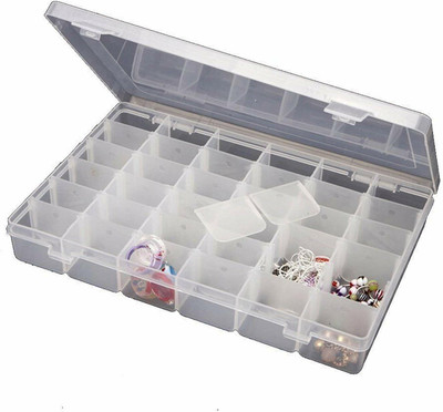 Honch Transparent Storage Box Storage Box(White)