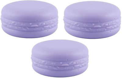 M.C. PIPWALA 10g Cute Macaron Cookie Shape Plastic Refillable Empty Lip Balm Containers 12pcs Cosmetic Container Vanity Box(Purple)