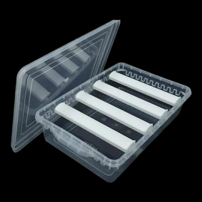 Virya Multipurpose Transparent Plastic Storage Box With 4 Rods,Organizer, Bangles Box 4 Adjustable rods Vanity Box(Transparent)