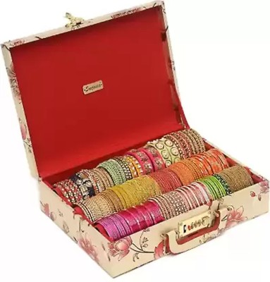 CGC Premium Quality Bangle Box With 3 Rods And Number Lock system To Carry Bangles. Storage Box, bangle box, jewellery box Vanity Box(Multicolor)