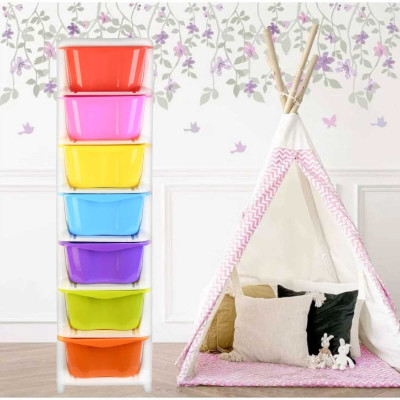HUMBLE KART Plastic Free Standing Cabinet(Finish Color - MULTICOLOR, DIY(Do-It-Yourself))