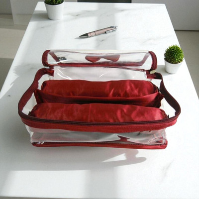 HK Hello Kiddies New2 Rods Bangle box Jewellery Organiser Pouches Storage Case (Red) Vanity Box(Red)