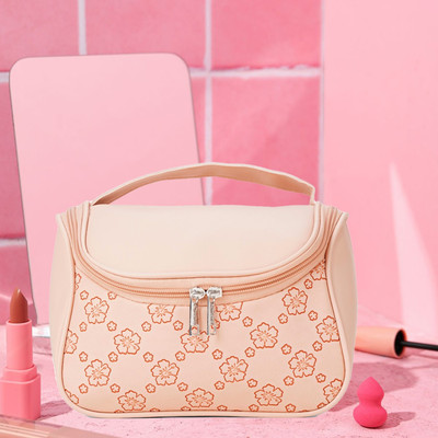 MINARA BEAUTY Cosmetic Pouch for Travel, Women Makeup Organiser and Jewellery Travel, Makeup and Jewellery Vanity Box(Orange)
