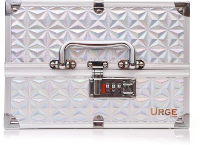 URGE Vanity Box for Women Makeup Organizer Box Clip and Go Makeup Bag (Silver) Makeup Vanity Box(Silver)