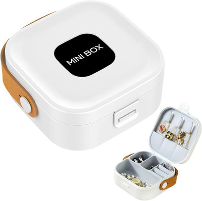 JITAHARAY New Mini Jewellry Box with Mirror Mini Box Portable Jewellery Storage Case These boxes often easy to which is for travel. Vanity Box(Multicolor)