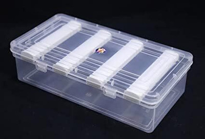 Ewings Multipurpose Plastic Storage Box with 4 Rods l Storing Box For Bangles for organizing your costly and favorite Bangles Vanity Box(Transparent)