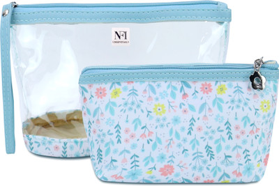 NFI essentials CP-30-P3 Vanity Cosmetic Pouch,Makeup Organizer,Makeup Pouch. Vanity Box(Blue)