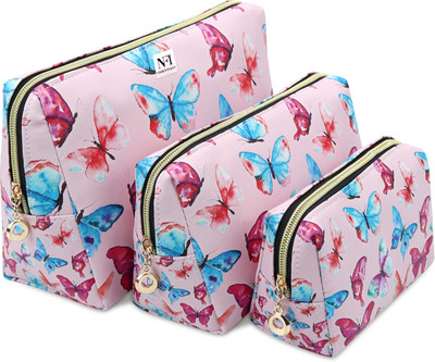 NFI essentials CP-20-D2 Vanity Cosmetic Pouch,Makeup Organizer,Makeup Pouch. Vanity Box(Multicolor)