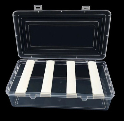 UFEnterprises Multipurpose transparent plastic storage box with 4 rods for women and girls STORAGE BOX, BANGLE BOX, VANITY BOX Vanity Box(Transparent, White)