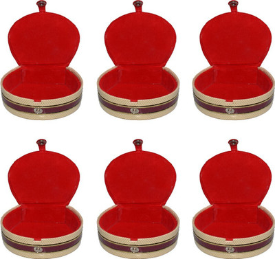 Aadhya Multipurpose Bangle Box Pack of 6 Vanity Box(Red)