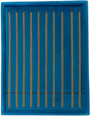 GS Collection CHAIN DISPLAY TRAY 10X13 Premium Wooden & Velvet Jewellery Display Tray CHAIN TRAY Vanity Box(Blue)