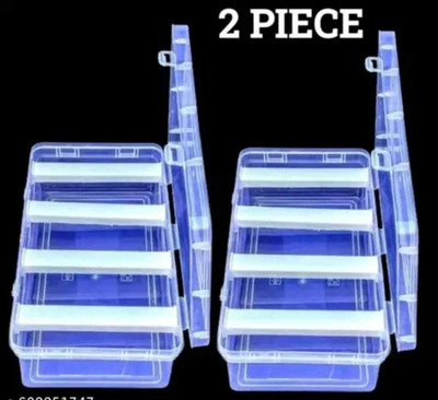 INAB Premium Plastic Organizer Case – Travel, Craft, Accessories Chudi Organizer For Storage Vanity Box(Clear)