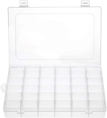 SJK 36 Grid Adjustable Cosmetic/Make Up/Jewellery/Vanity Box 1.7 Multi purpose Vanity Box(Multicolor)