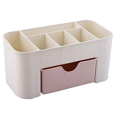kridix 1 Compartments Plastic Jewelry, Lipstick, Dressing Table, Bedroom, Home(Multicolor)