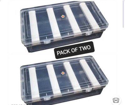 ARCHDECOME Clear Plastic Storage Boxes – Durable, Stackable Organizer for Home Jewellery, Bangles, Wrist Watch, Hair Bands Scrunchies Accessories Vanity Box(Clear)
