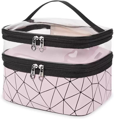 VACULACE Makeup Box for Women & Girls | Multipurpose Storage Cosmetic bags - Pack of 1 Makeup Vanity Box(Pink)