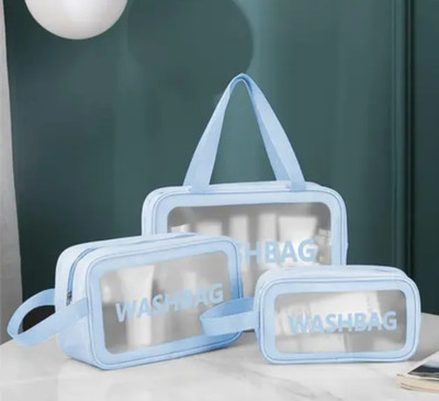 TAI collections WAS BAG 3 KIT Makup Vanity Box(Blue)