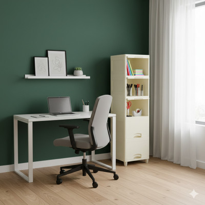 MAXTID T17 5 Layer White Cabinet everywhere Use Storage & Solution Vanity Box(White)