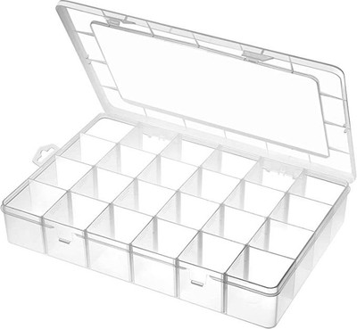 Adhunyk 36 Grids Multi Purpose Box Adjustable Organizer Makeup and Jewellery Vanity Box JEWALLARY STORAGE BOX Vanity Box(TRANSPERANT)