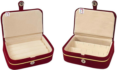 atorakushon new ®1Ring+1EarringBoxCrmnew ring erring boox Vanity Box(Maroon)