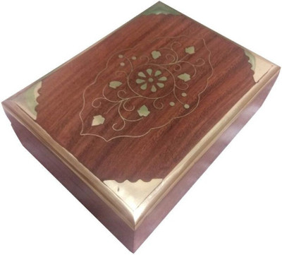 NEW ERA WOOD CARVING ART Wooden Jewellery box all Vanity Box(Brown)