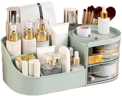 PRISO Multi-Compartment Cosmetic Storage Organizer Box Jewelry, accessories, and small beauty tools Vanity Box(Multicolor)