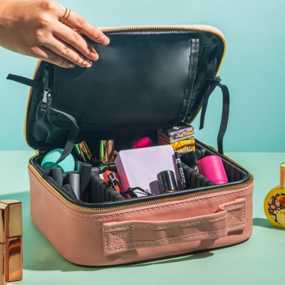MINARA Cosmetic Bag for Travel, Makeup Organiser, Jewellery, Grooming Vanity Box Makeup and Jewellery Vanity Box(Multicolor)